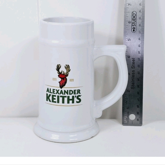 Alexander Keiths Beer Stein Mug White - Picture 10 of 11